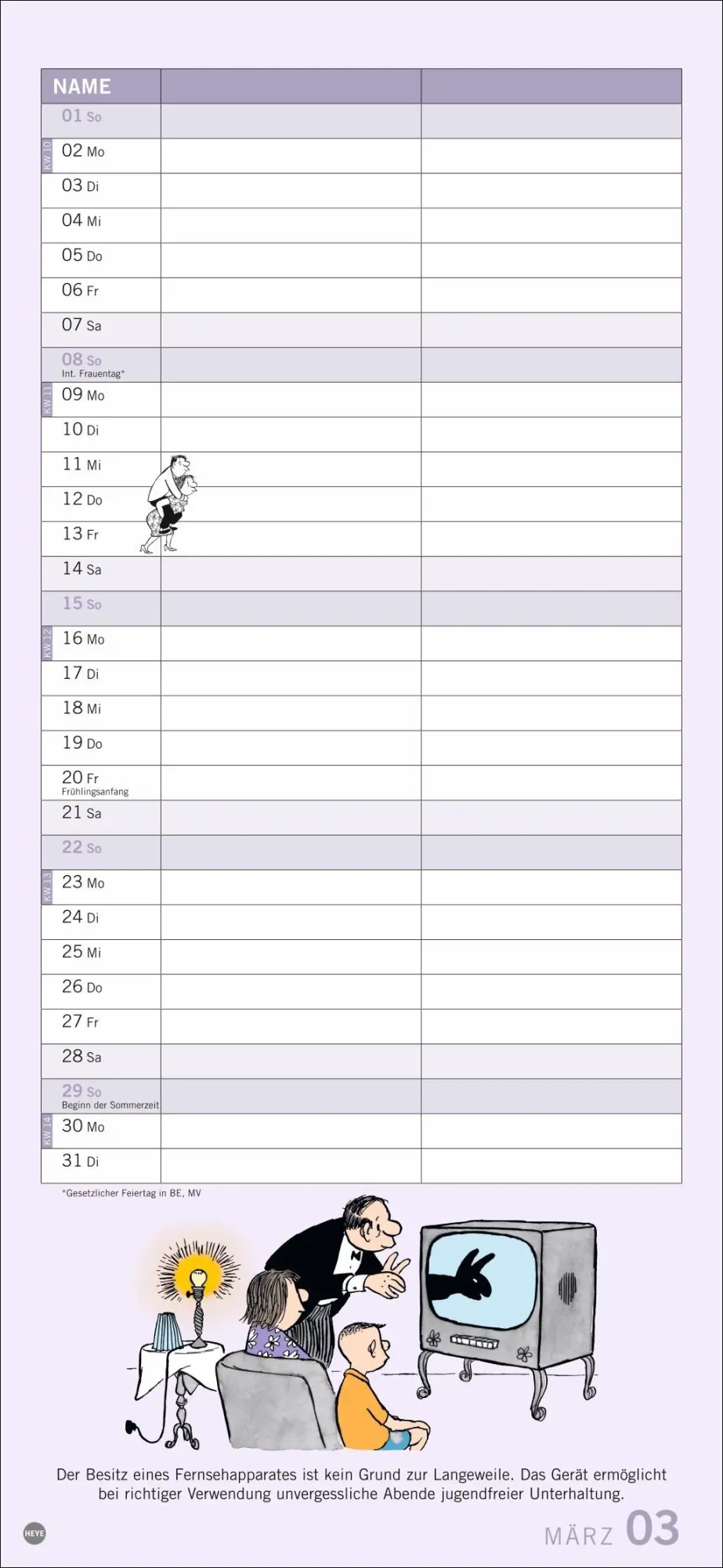Bild: 9783756410729 | Loriot Planer für zwei 2026 | Loriot | Kalender | Loriot Kalender Heye