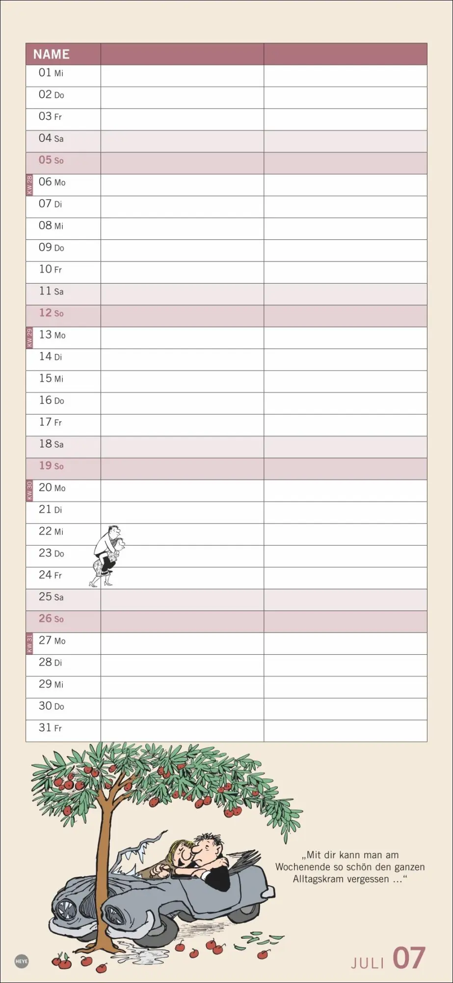 Bild: 9783756410729 | Loriot Planer für zwei 2026 | Loriot | Kalender | Loriot Kalender Heye