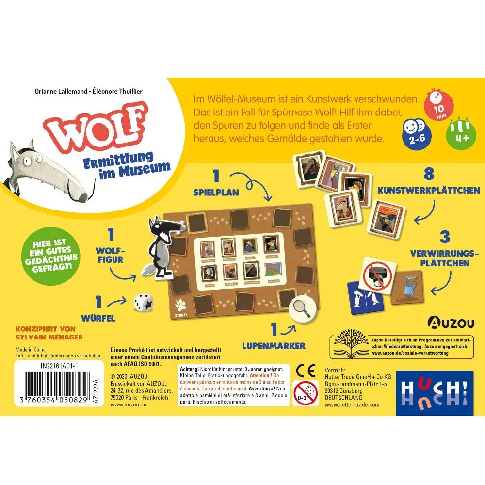 Bild: 3760354050829 | Wolf - Ermittlung im Museum | Sylvain Ménager | Spiel | Karton | 2026
