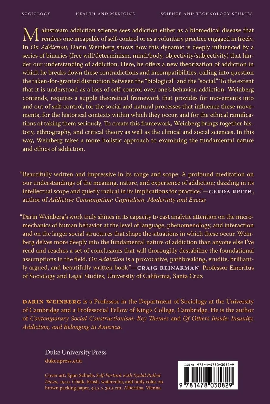 Rückseite: 9781478030829 | On Addiction | Insights from History, Ethnography, and Critical Theory