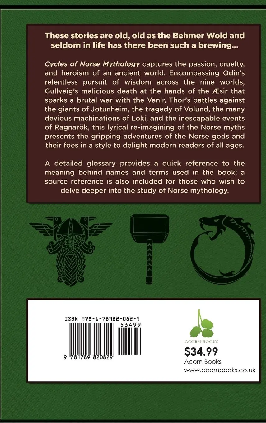 Rückseite: 9781789820829 | Cycles of Norse Mythology | Tales of the Æsir Gods | Glenn Searfoss