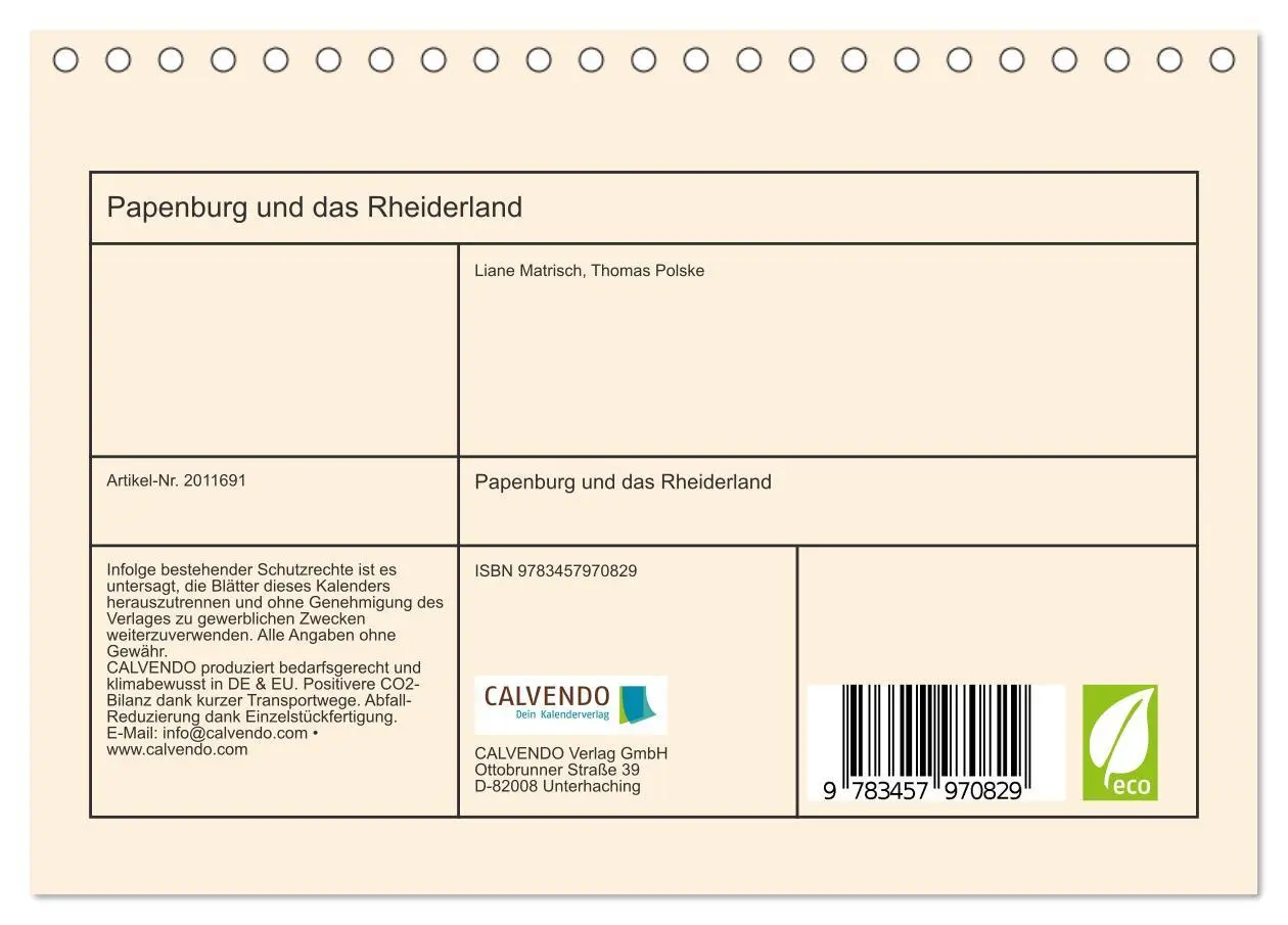 Bild: 9783457970829 | Papenburg und das Rheiderland (Tischkalender 2026 DIN A5 quer),...
