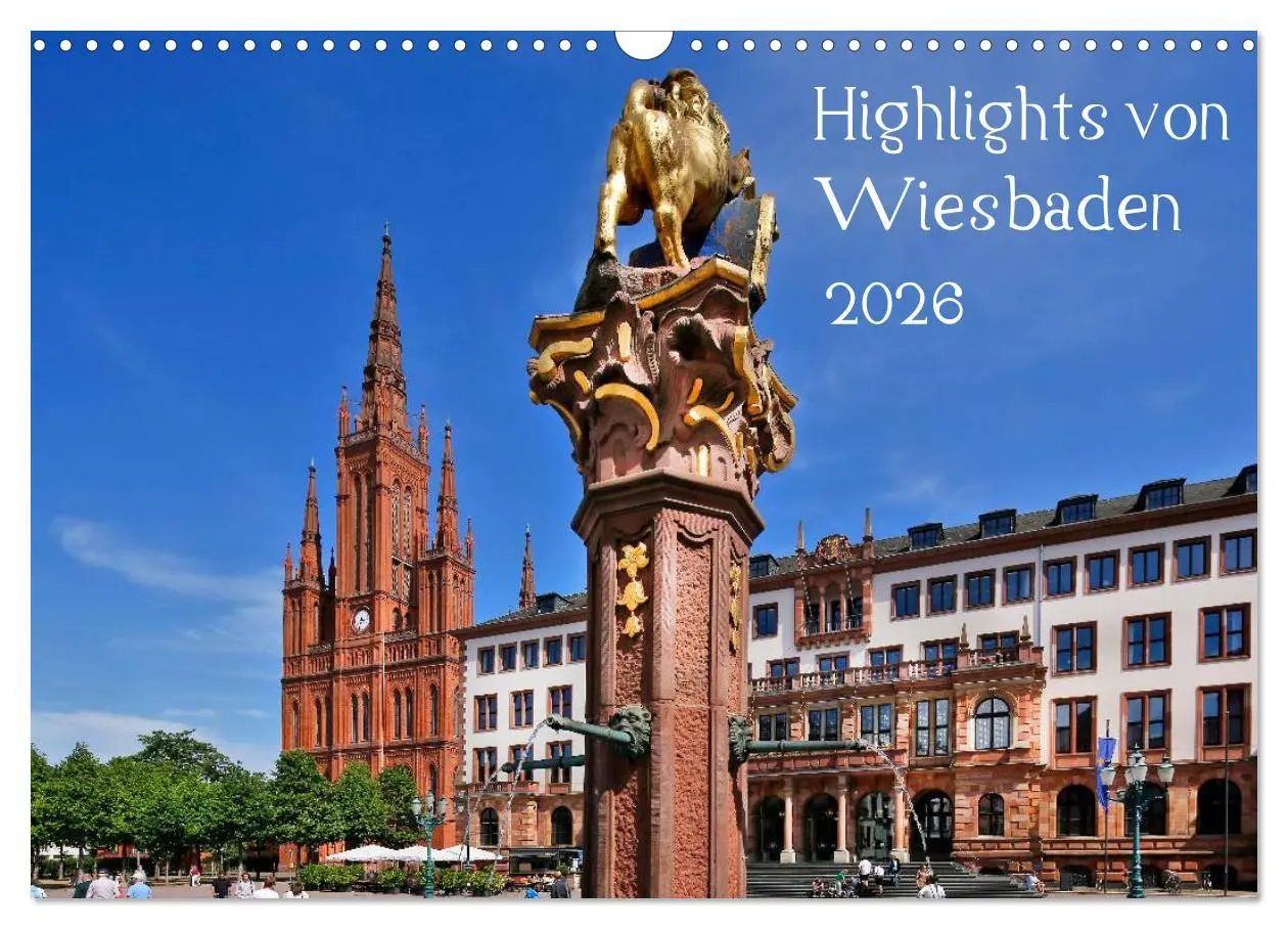 Cover: 9783516060829 | Highlights von Wiesbaden (Wandkalender 2026 DIN A3 quer), CALVENDO...