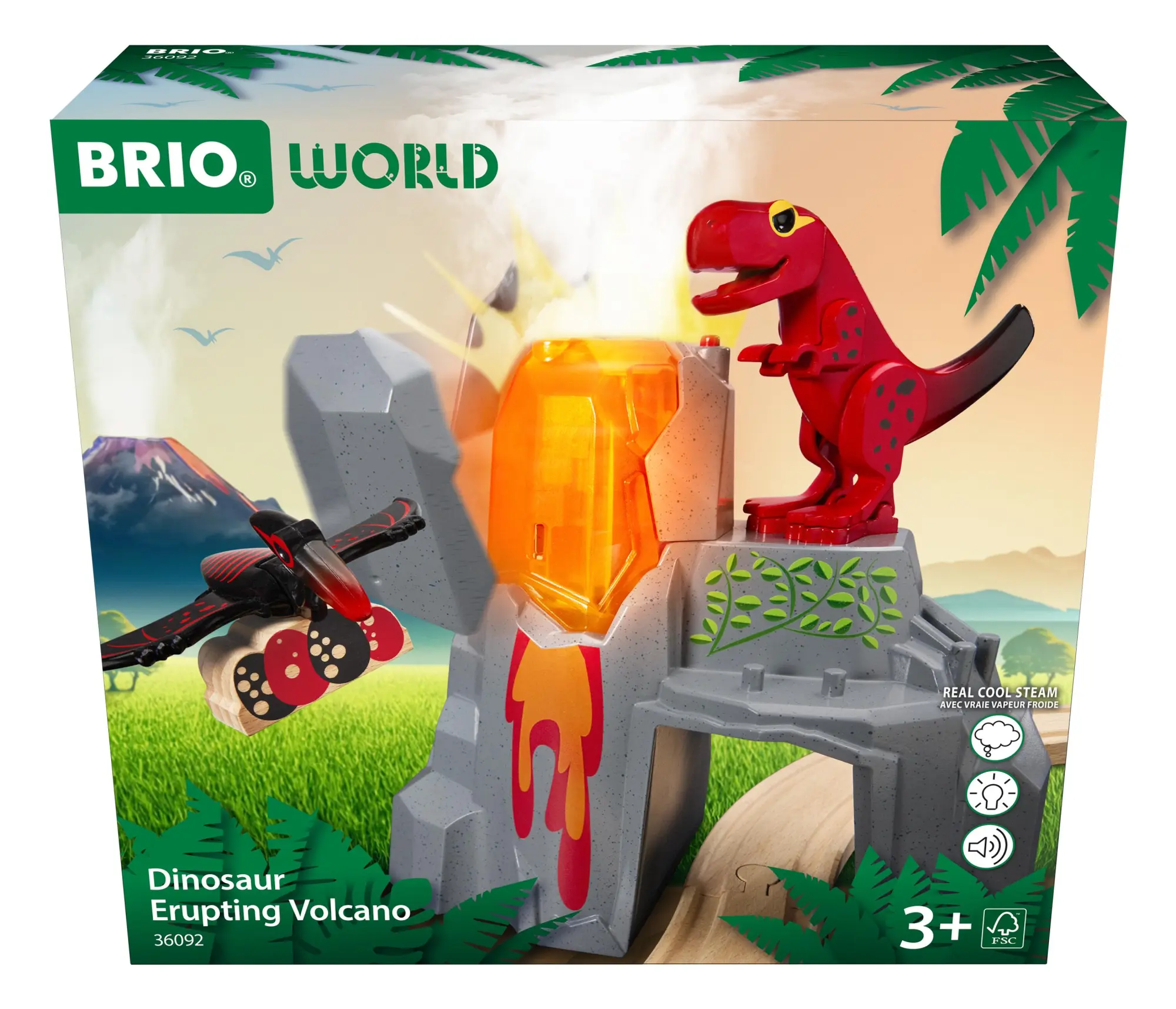 Cover: 7312350360929 | BRIO World - Dinosaurier-Vulkan mit Ausbruchsfunktion | Spiel | 2024