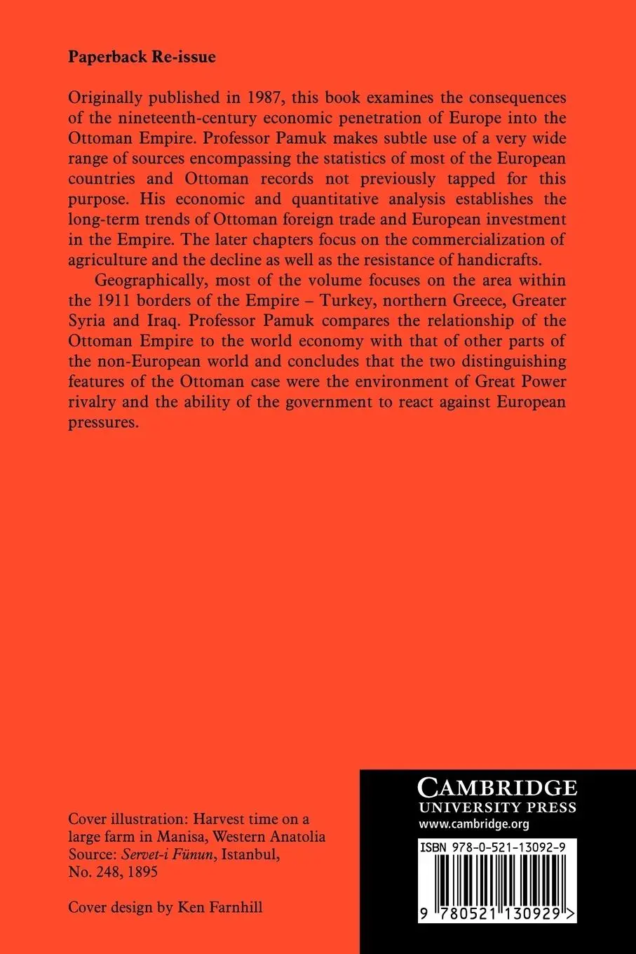 Rückseite: 9780521130929 | The Ottoman Empire and European Capitalism, 1820 1913 | Pamuk (u. a.)