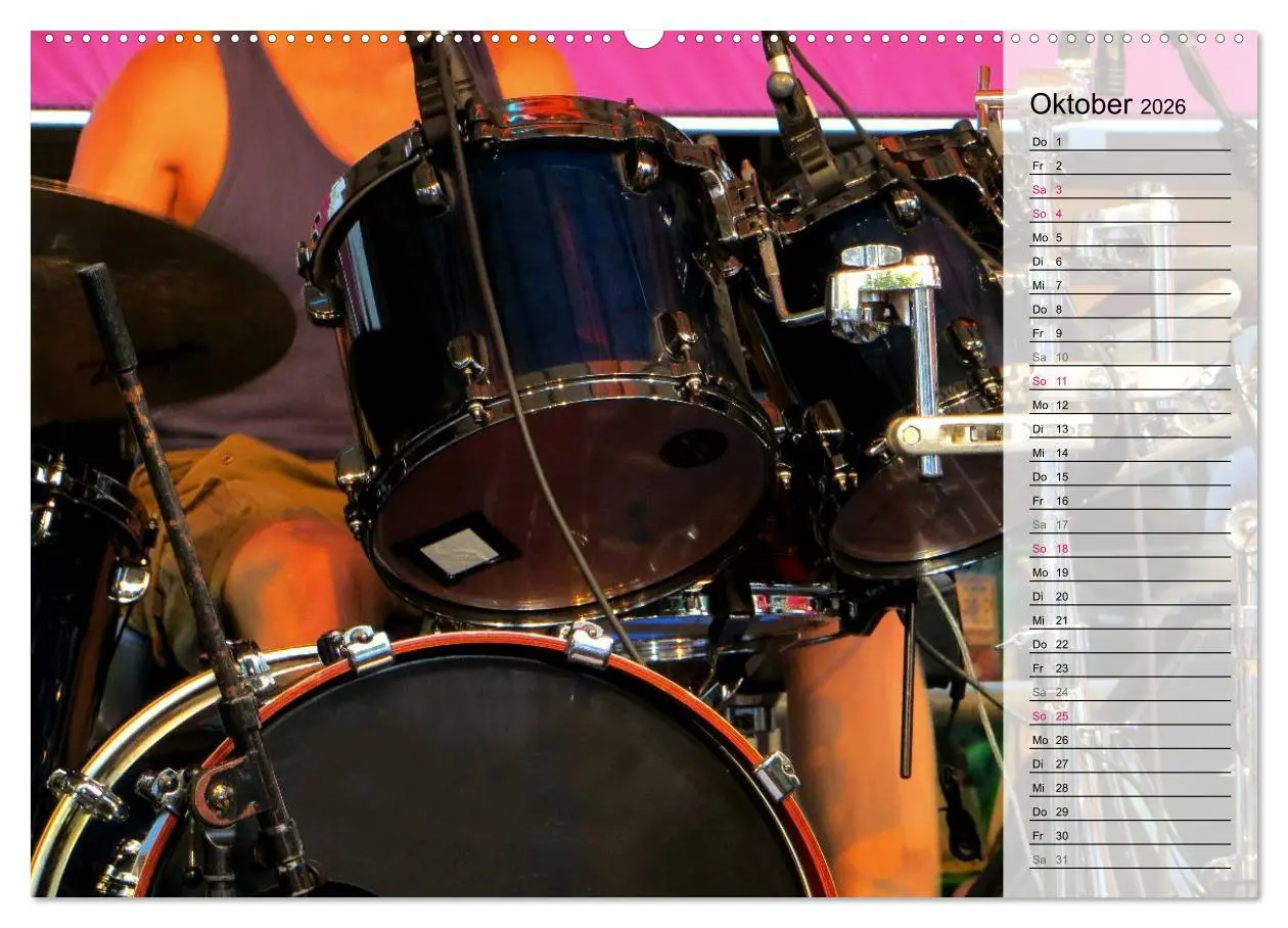 Bild: 9783457890929 | Schlagzeug onstage (Wandkalender 2026 DIN A2 quer), CALVENDO...