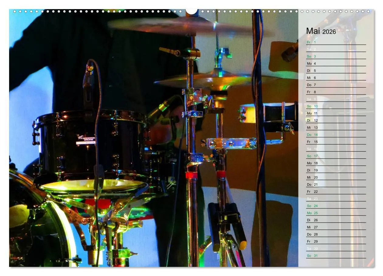 Bild: 9783457890929 | Schlagzeug onstage (Wandkalender 2026 DIN A2 quer), CALVENDO...