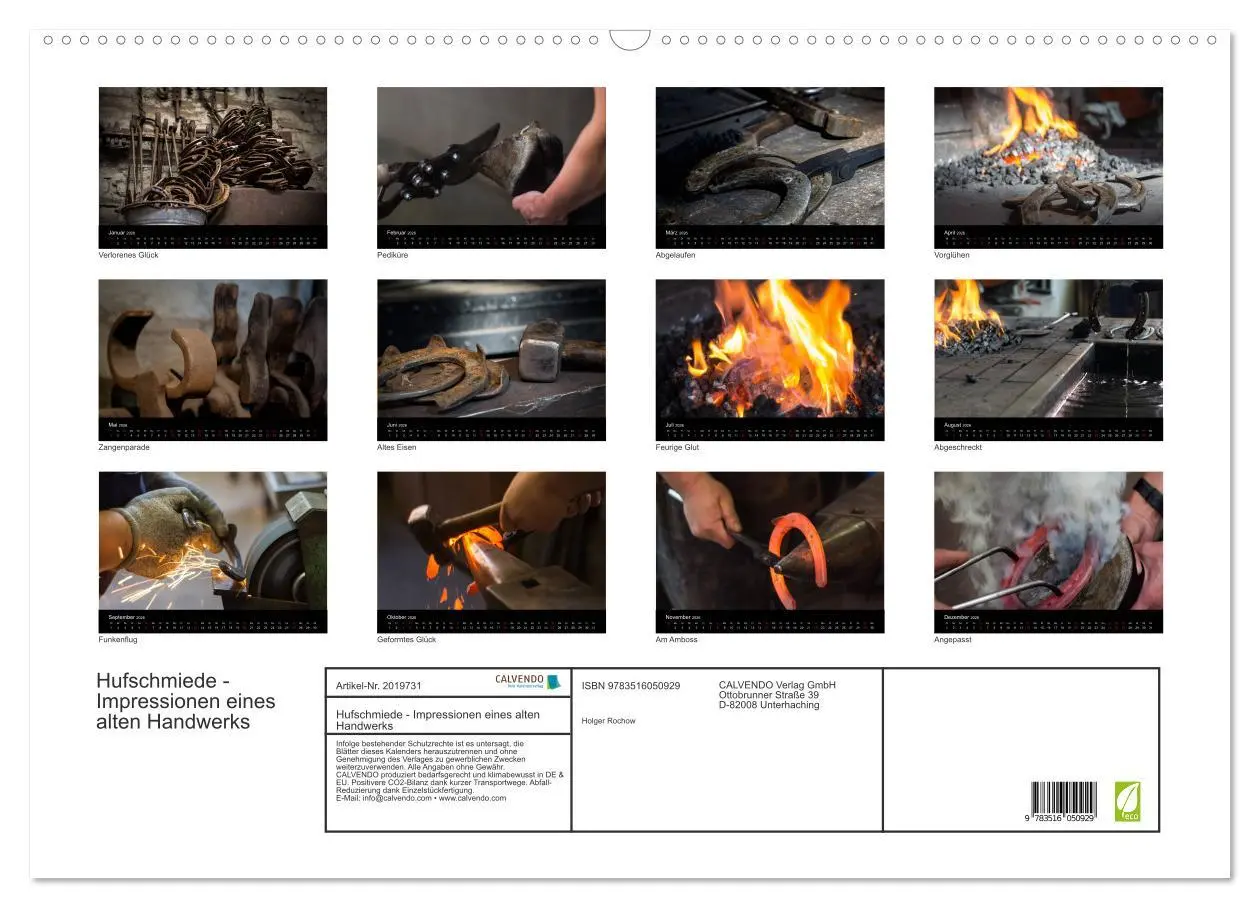 Bild: 9783516050929 | Hufschmiede - Impressionen eines alten Handwerks (Wandkalender 2026...