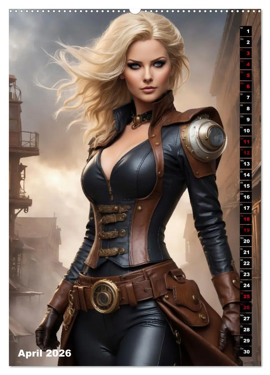 Bild: 9783516290929 | Steampunk Divas (Wandkalender 2026 DIN A2 hoch), CALVENDO...