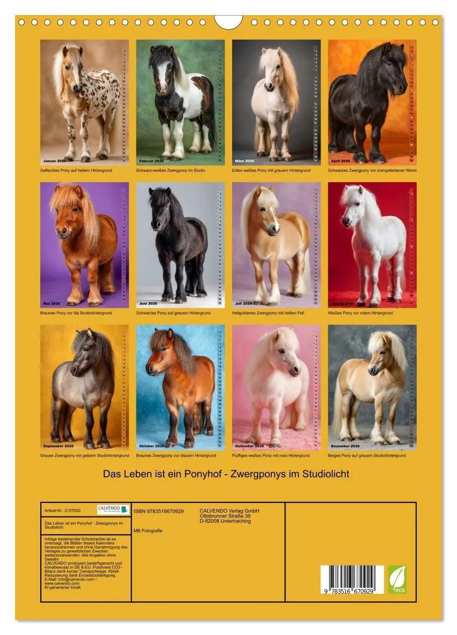 Bild: 9783516670929 | Das Leben ist ein Ponyhof - Zwergponys im Studiolicht (Wandkalender...