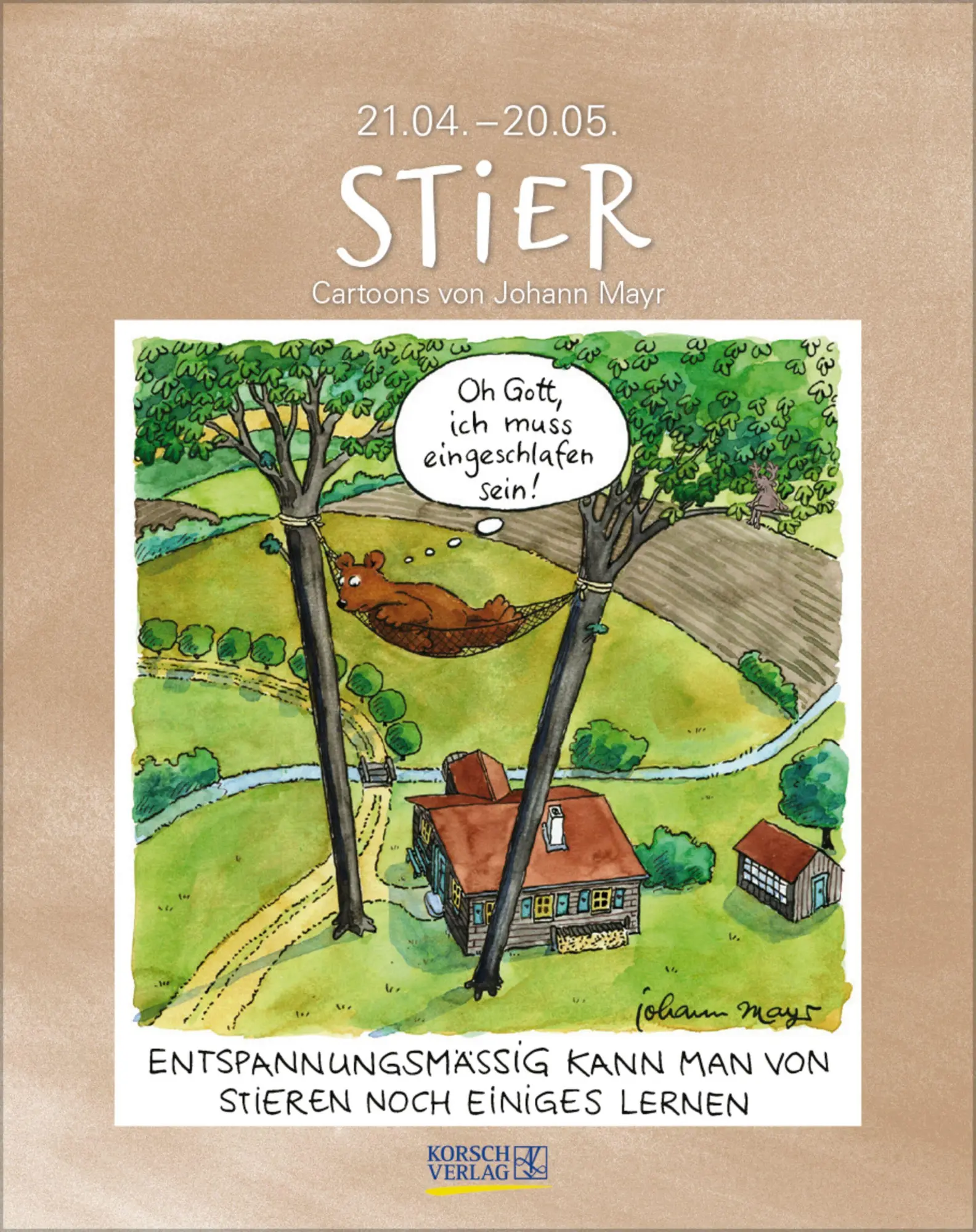 Cover: 9783819300929 | Stier 2027 | Verlag Korsch | Kalender | Spiralbindung | 13 S. | 2027