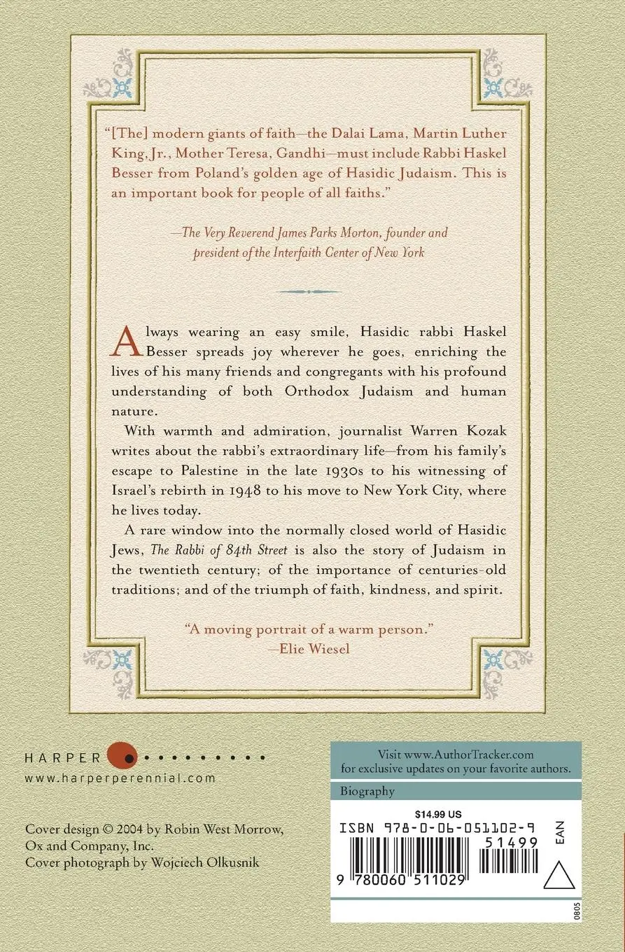 Rückseite: 9780060511029 | The Rabbi of 84th Street | The Extraordinary Life of Haskel Besser