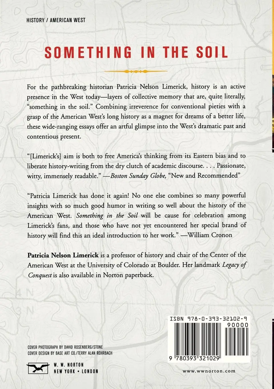 Rückseite: 9780393321029 | Something in the Soil | Legacies and Reckonings in the New West | Buch