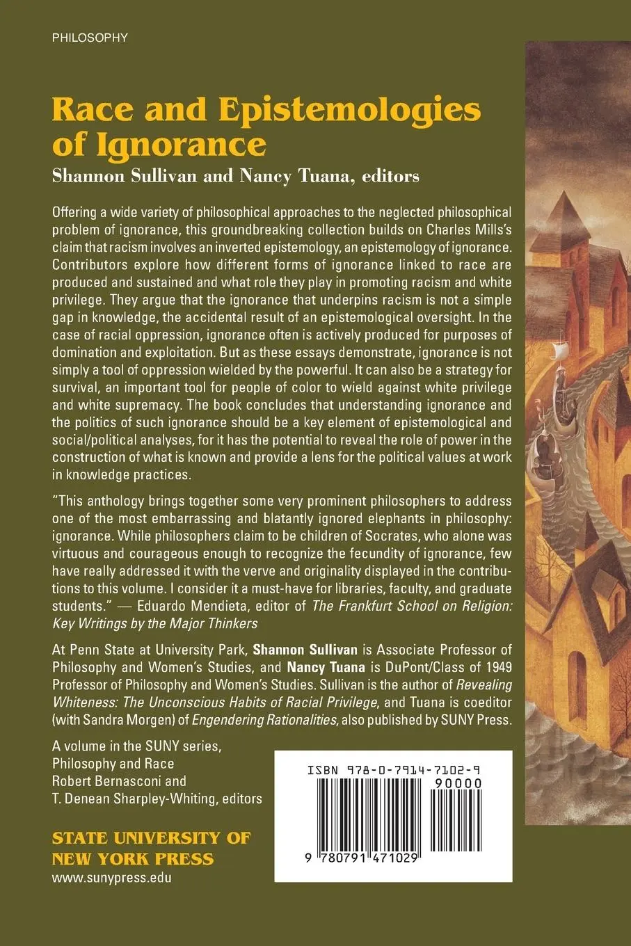 Rückseite: 9780791471029 | Race and Epistemologies of Ignorance | Shannon Sullivan (u. a.) | Buch