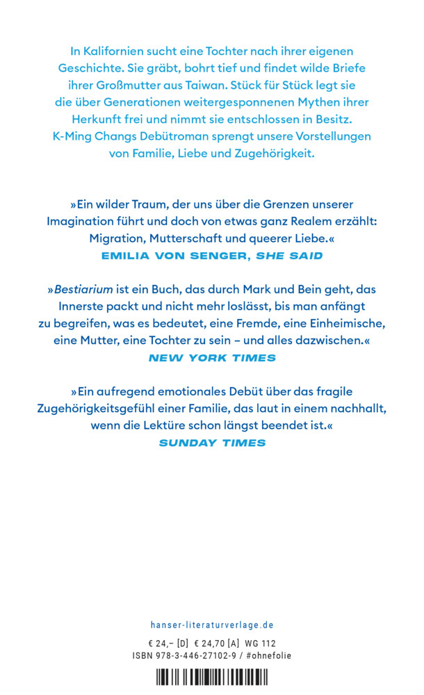 Bild: 9783446271029 | Bestiarium | Roman | K-Ming Chang | Buch | 288 S. | Deutsch | 2021