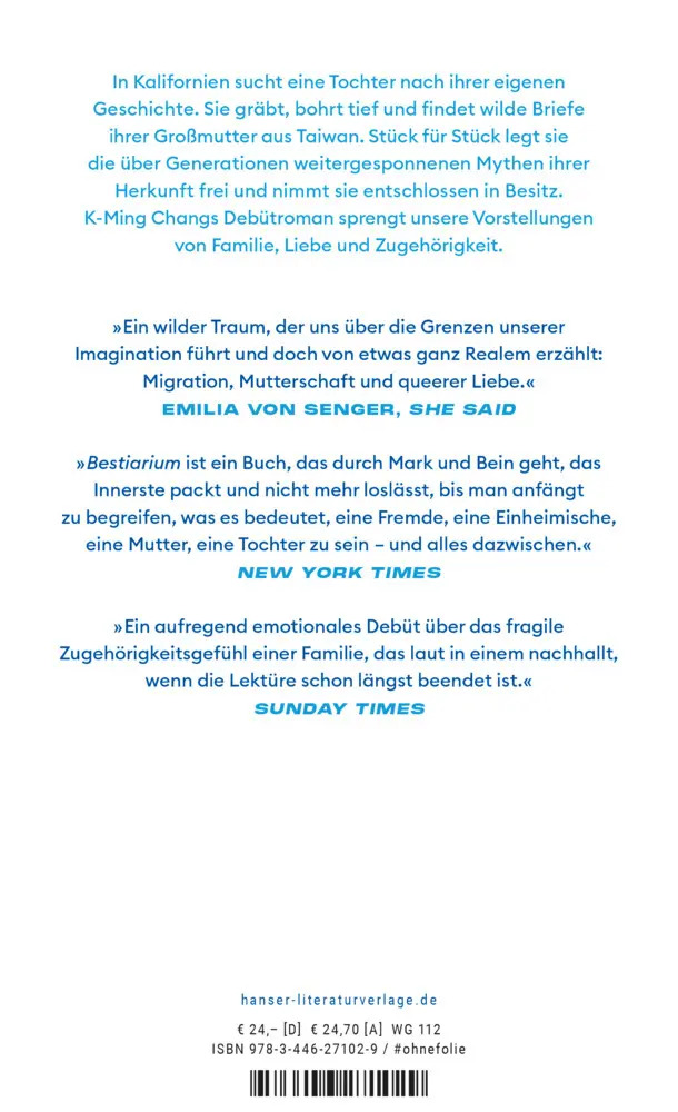 Bild: 9783446271029 | Bestiarium | Roman | K-Ming Chang | Buch | 288 S. | Deutsch | 2021