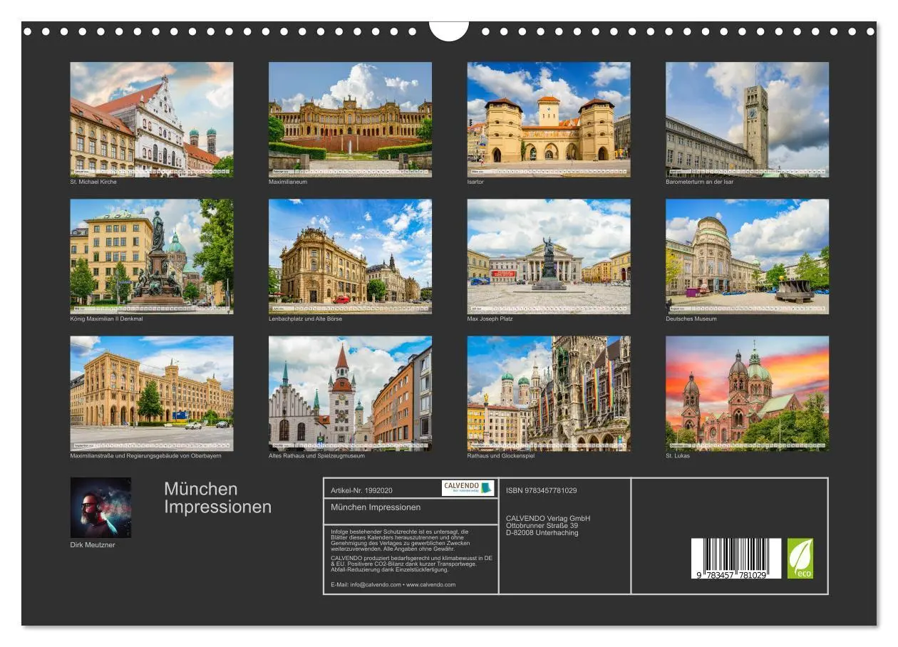 Bild: 9783457781029 | München Impressionen (Wandkalender 2026 DIN A3 quer), CALVENDO...