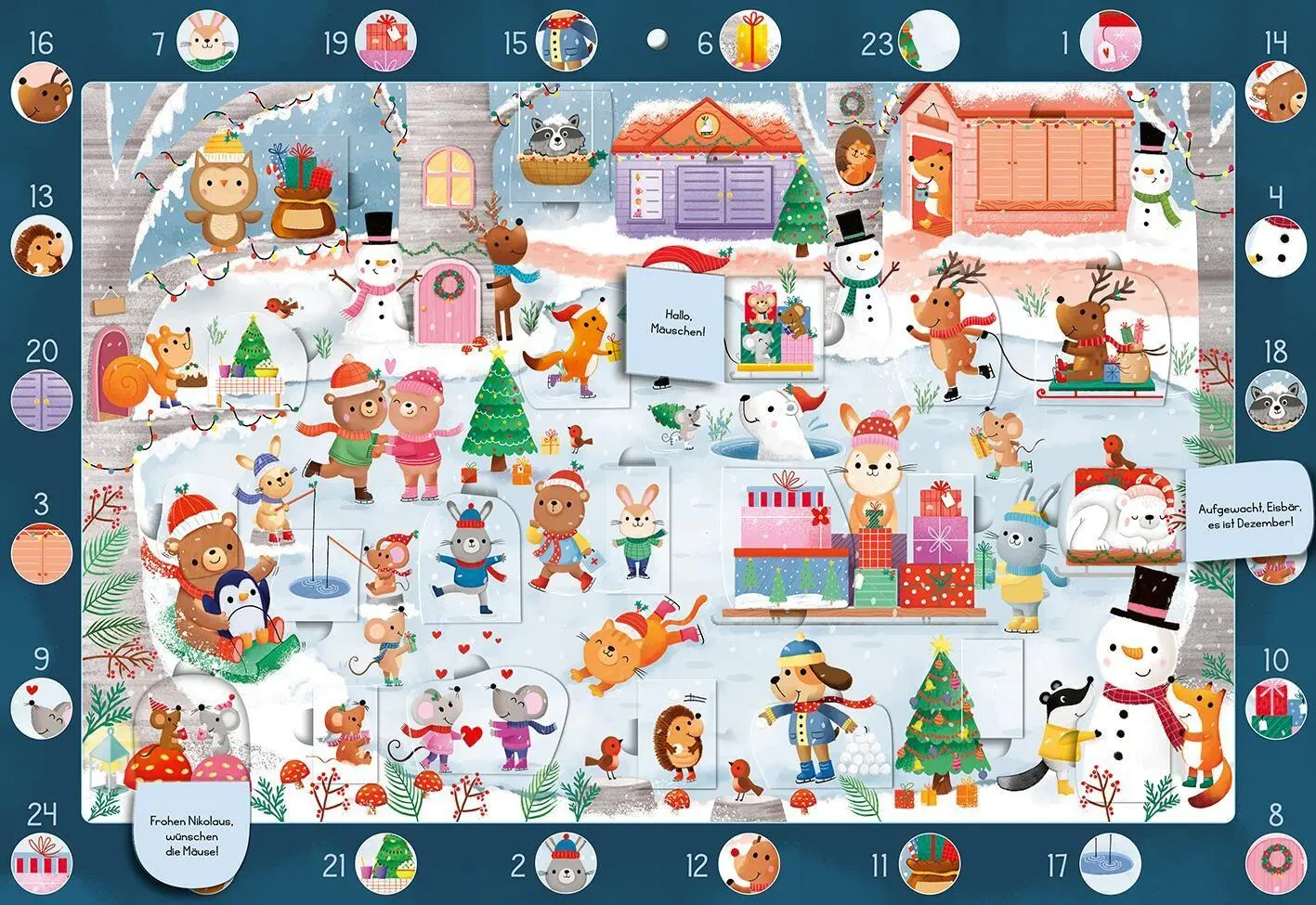 Bild: 4014489141129 | Mein Wimmel-Adventskalender: Fröhliches Schlittschuhlaufen | Bartlett
