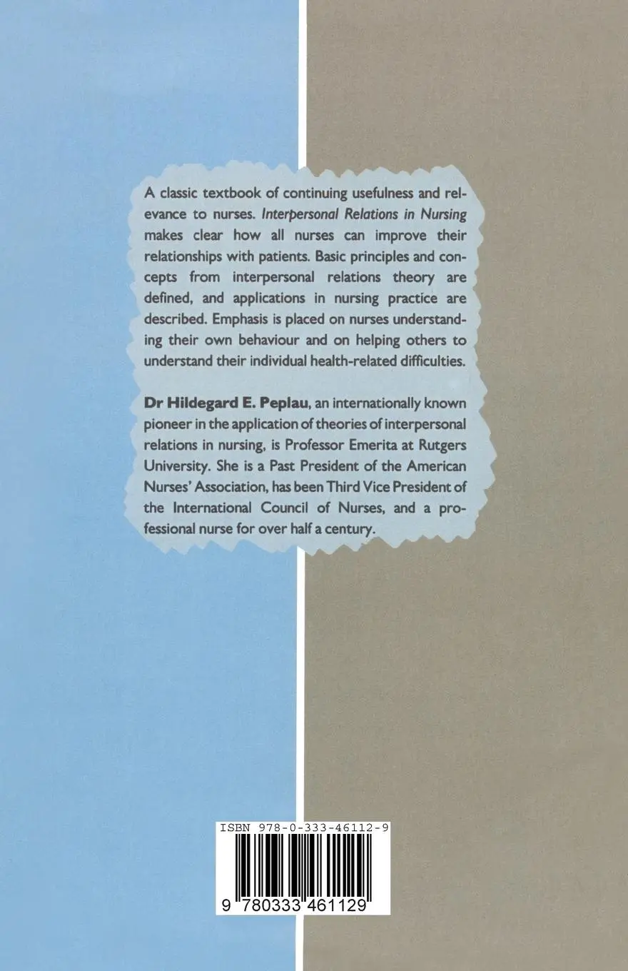 Rückseite: 9780333461129 | Interpersonal Relations in Nursing | Peplau | Taschenbuch | Englisch