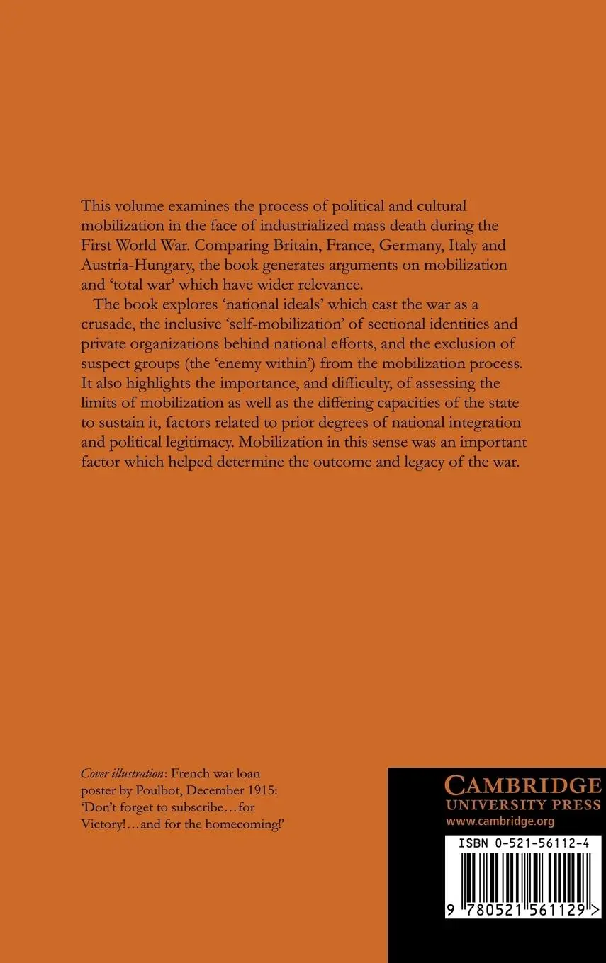 Rückseite: 9780521561129 | State, Society and Mobilization in Europe During the First World War