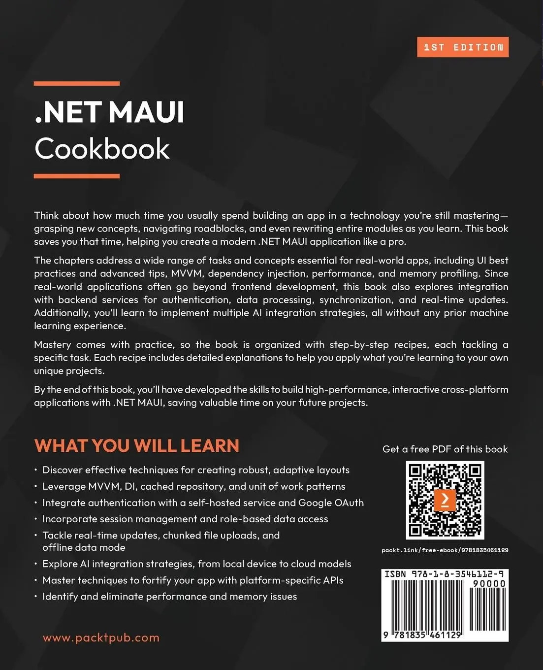 Rückseite: 9781835461129 | .NET MAUI Cookbook | Alexander Russkov | Taschenbuch | Englisch | 2024