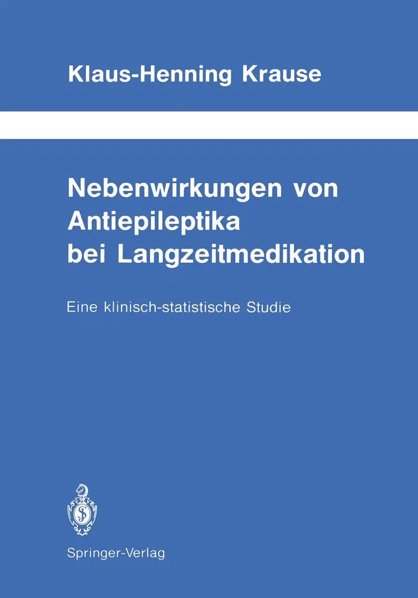Cover: 9783642731129 | Nebenwirkungen von Antiepileptika bei Langzeitmedikation | Krause