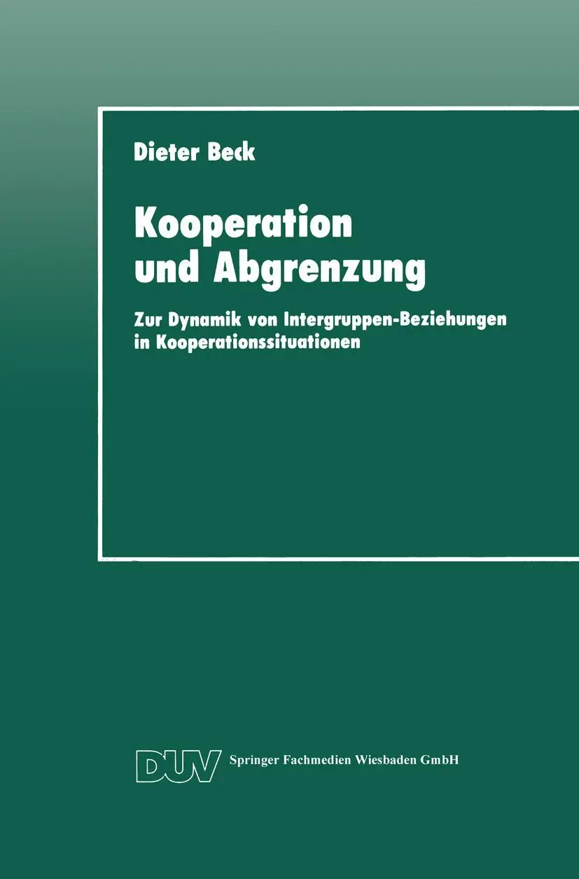 Cover: 9783824441129 | Kooperation und Abgrenzung | Dieter Beck | Taschenbuch | xvi | Deutsch