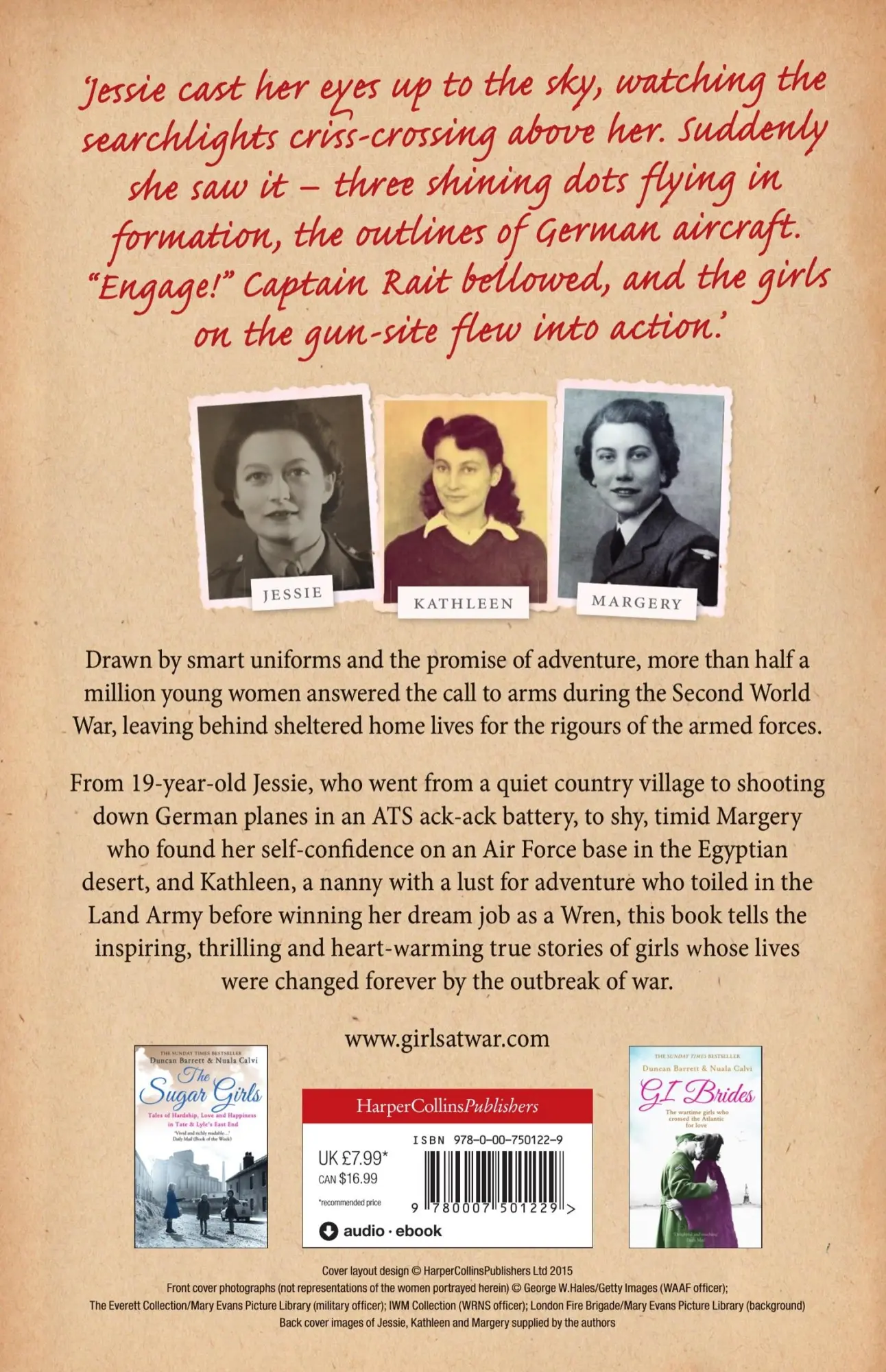 Rückseite: 9780007501229 | The Girls Who Went to War | Duncan Barrett (u. a.) | Taschenbuch