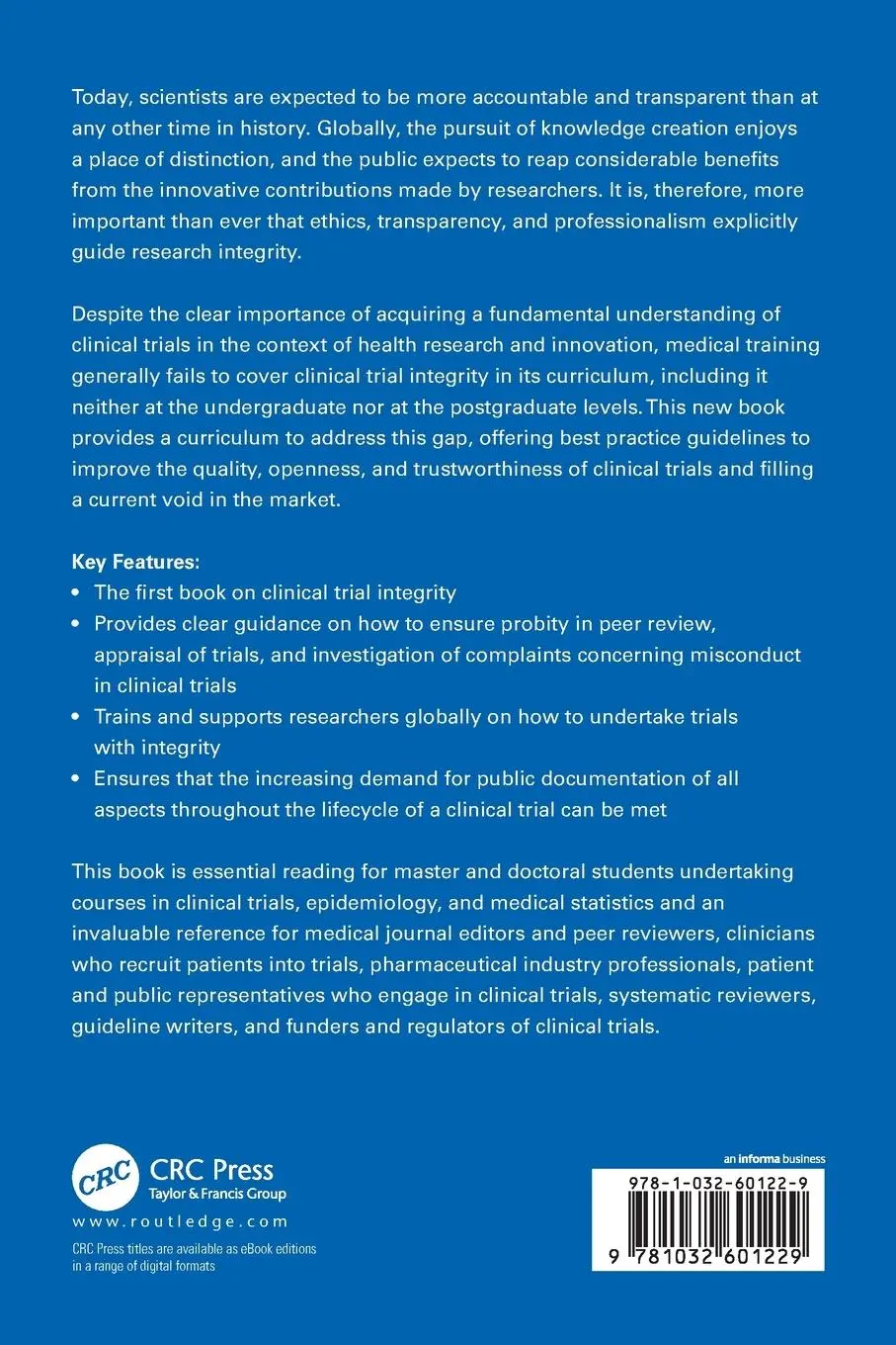 Rückseite: 9781032601229 | Integrity of Randomized Clinical Trials | Khalid S Khan | Taschenbuch