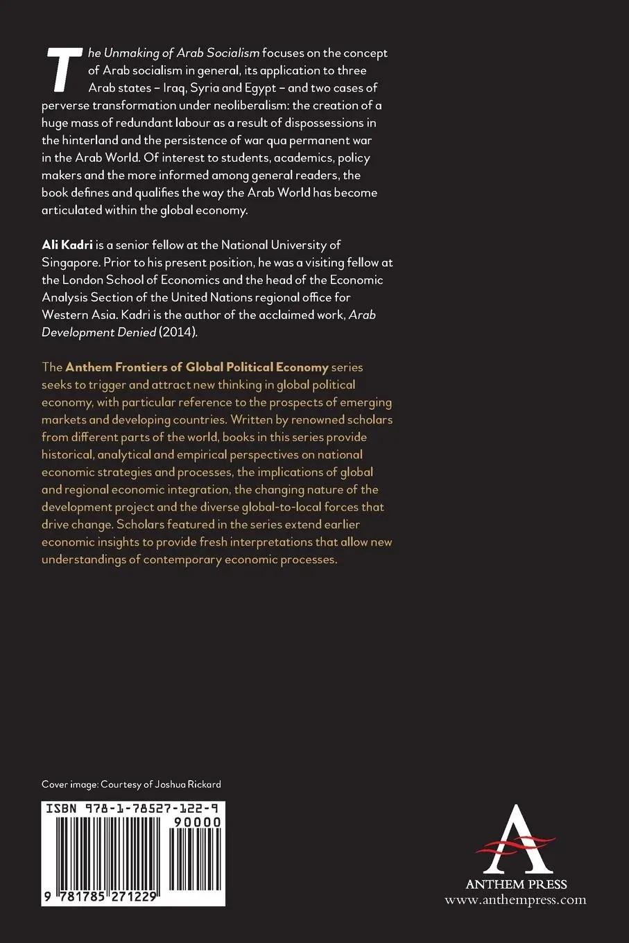 Rückseite: 9781785271229 | The Unmaking of Arab Socialism | Ali Kadri | Taschenbuch | Englisch