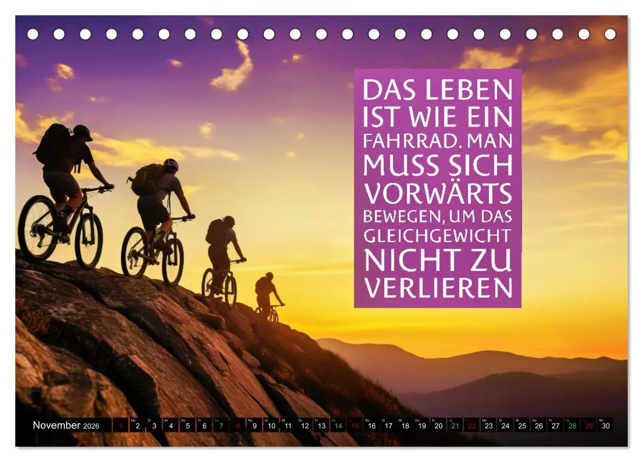 Bild: 9783457451229 | Faszination Fahrrad - coole Sprüche (Tischkalender 2026 DIN A5...