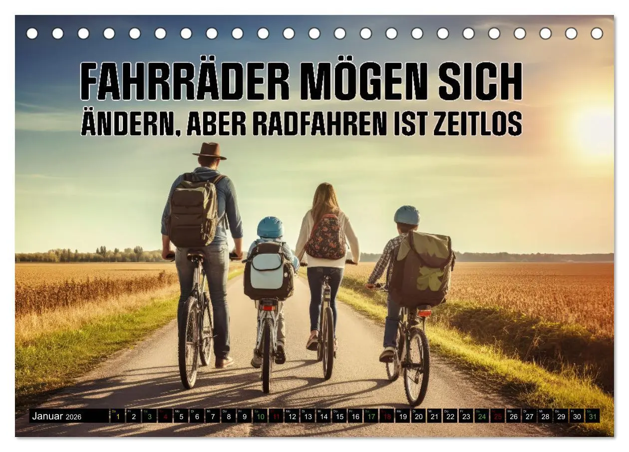 Bild: 9783457451229 | Faszination Fahrrad - coole Sprüche (Tischkalender 2026 DIN A5...