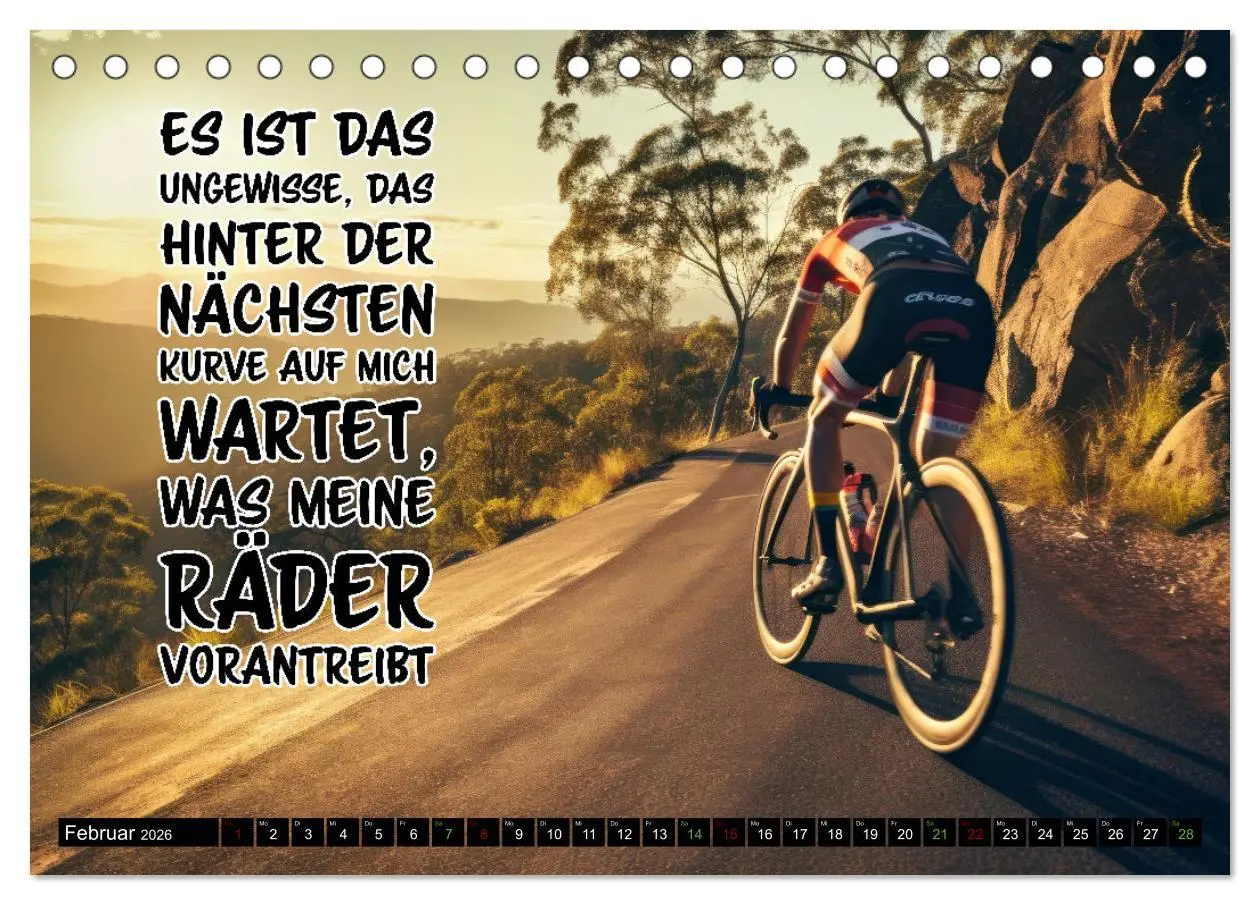 Bild: 9783457451229 | Faszination Fahrrad - coole Sprüche (Tischkalender 2026 DIN A5...