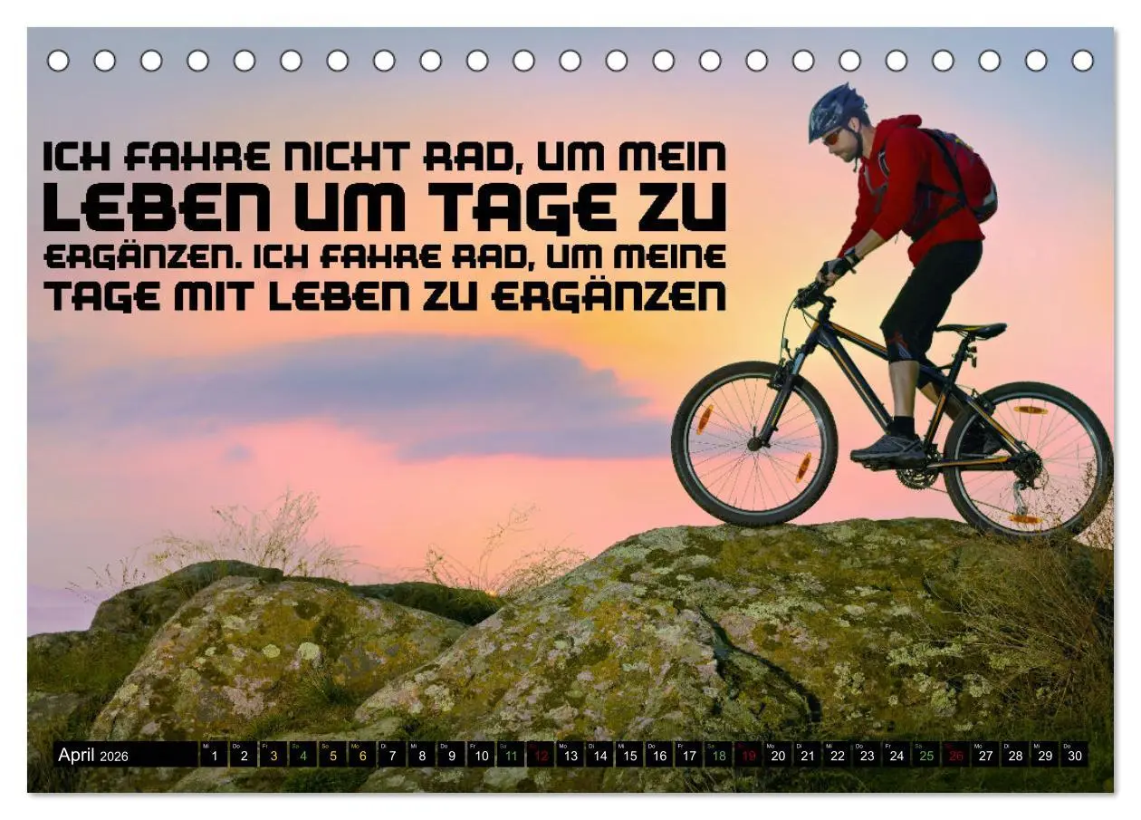Bild: 9783457451229 | Faszination Fahrrad - coole Sprüche (Tischkalender 2026 DIN A5...