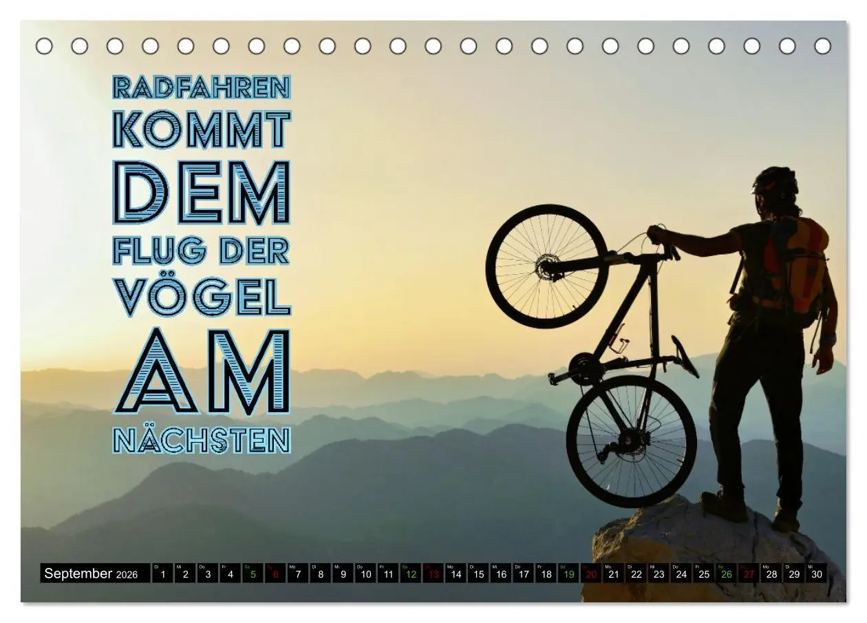 Bild: 9783457451229 | Faszination Fahrrad - coole Sprüche (Tischkalender 2026 DIN A5...