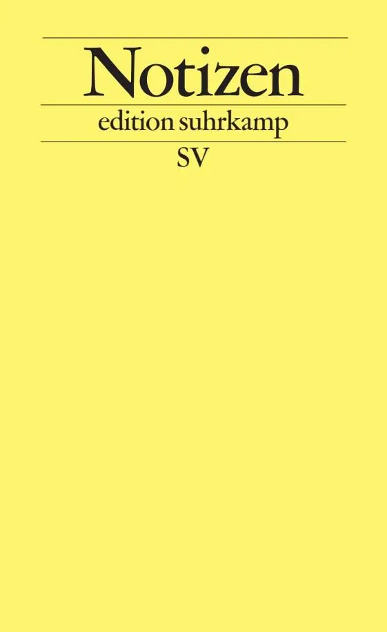 Cover: 9783518071229 | Notizbuch edition suhrkamp gelb | Notizen | Notizbuch | 144 S. | 2015