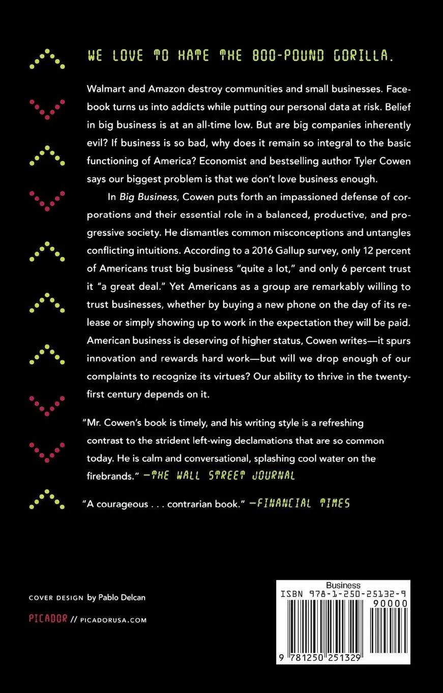 Rückseite: 9781250251329 | The Big Business | A Love Letter to an American Anti-Hero | Cowen