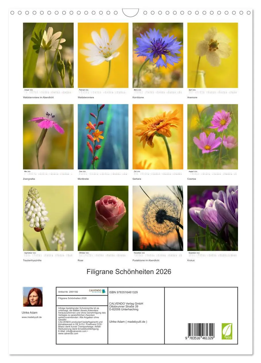 Bild: 9783516461329 | Filigrane Schönheiten 2026 (Wandkalender 2026 DIN A3 hoch),...