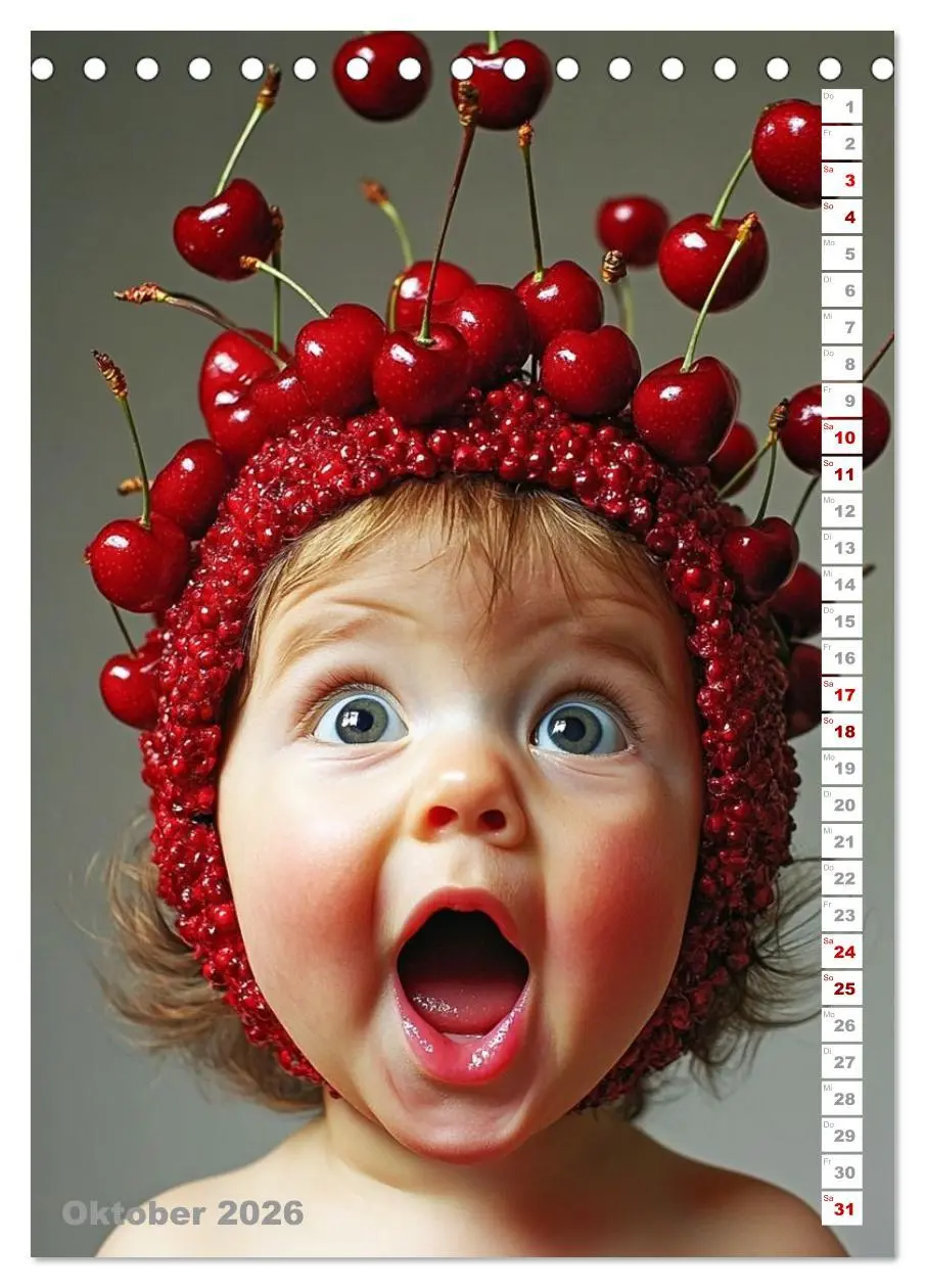 Bild: 9783516601329 | Babys in Bestform - Lustige Früchtchen (Tischkalender 2026 DIN A5...
