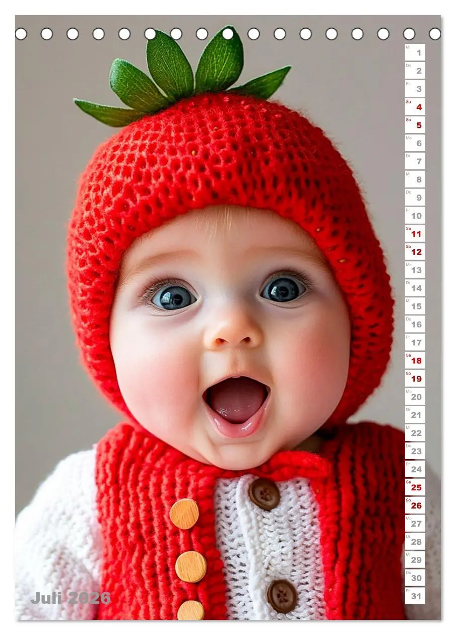 Bild: 9783516601329 | Babys in Bestform - Lustige Früchtchen (Tischkalender 2026 DIN A5...