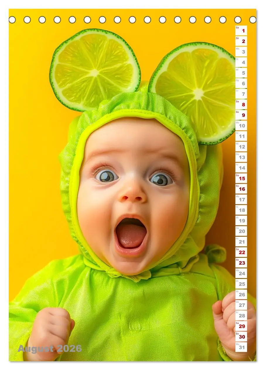 Bild: 9783516601329 | Babys in Bestform - Lustige Früchtchen (Tischkalender 2026 DIN A5...