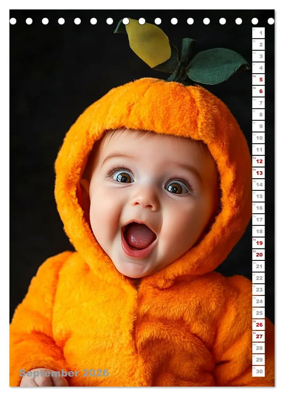 Bild: 9783516601329 | Babys in Bestform - Lustige Früchtchen (Tischkalender 2026 DIN A5...
