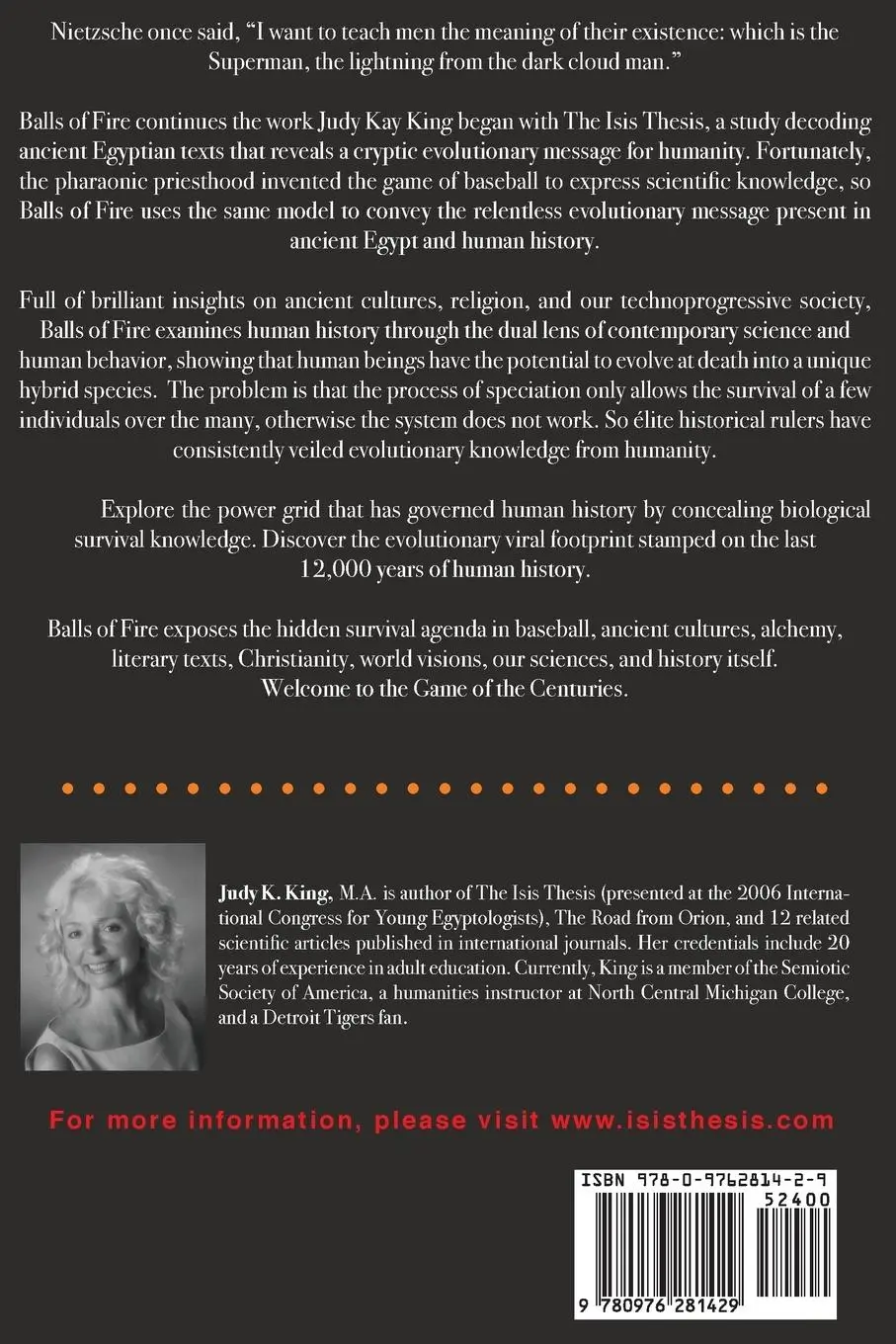 Rückseite: 9780976281429 | Balls of Fire | A Science of Life and Death | Judy Kay King | Buch