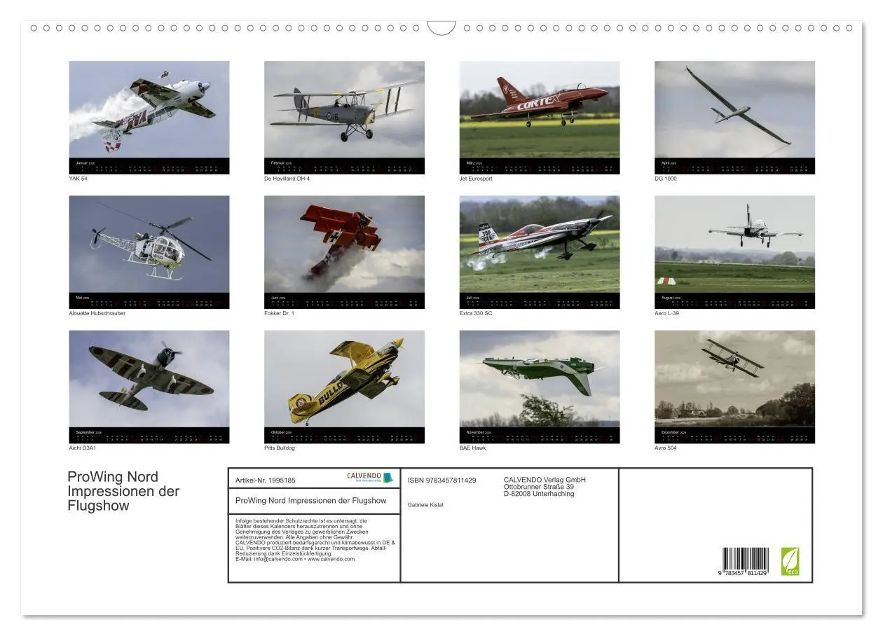 Bild: 9783457811429 | ProWing Nord Impressionen der Flugshow (Wandkalender 2026 DIN A2...