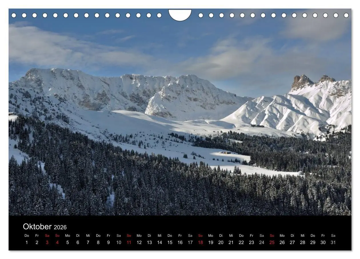 Bild: 9783516141429 | Die Seiser Alm im Winter (Wandkalender 2026 DIN A4 quer), CALVENDO...
