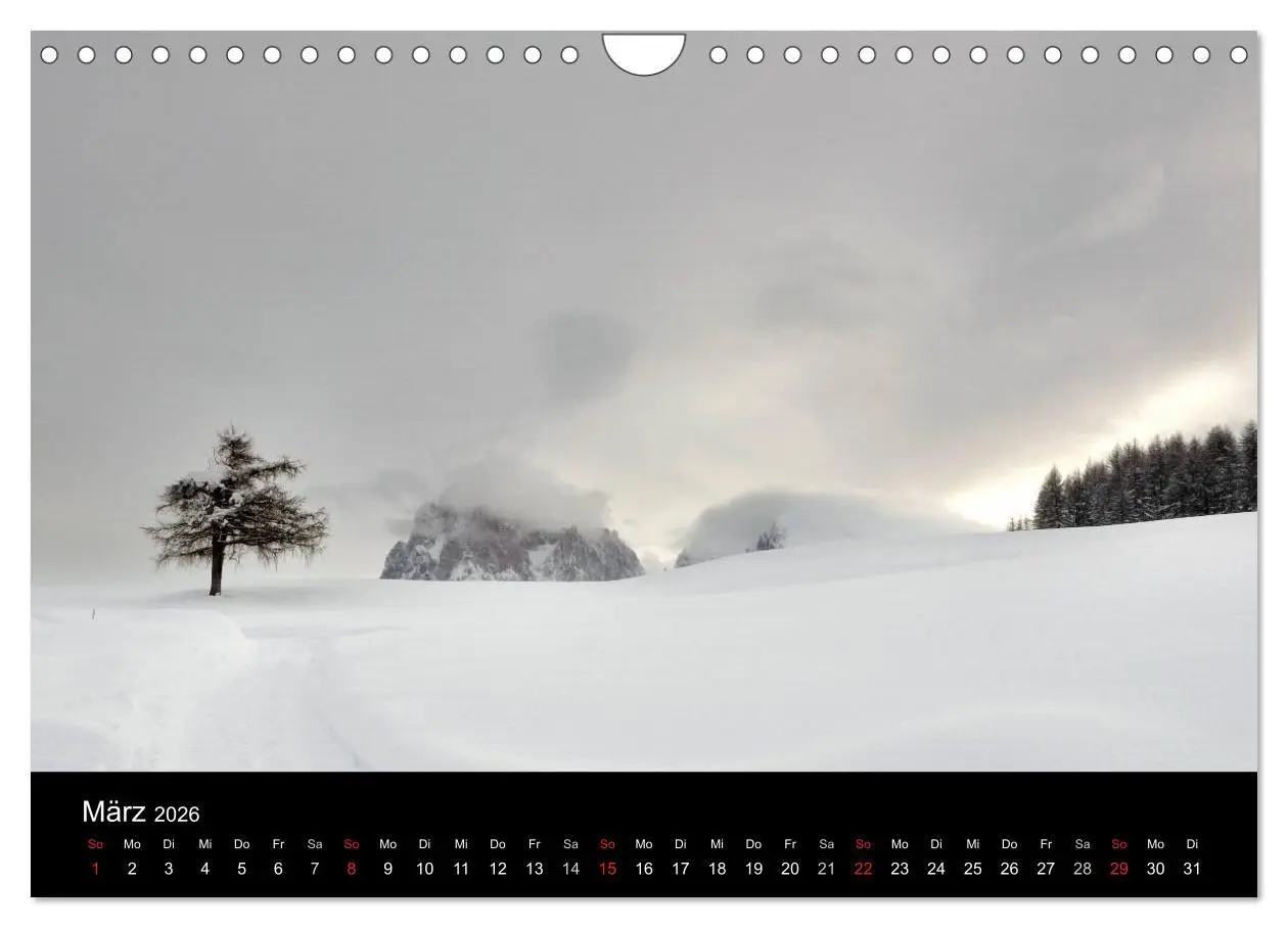 Bild: 9783516141429 | Die Seiser Alm im Winter (Wandkalender 2026 DIN A4 quer), CALVENDO...