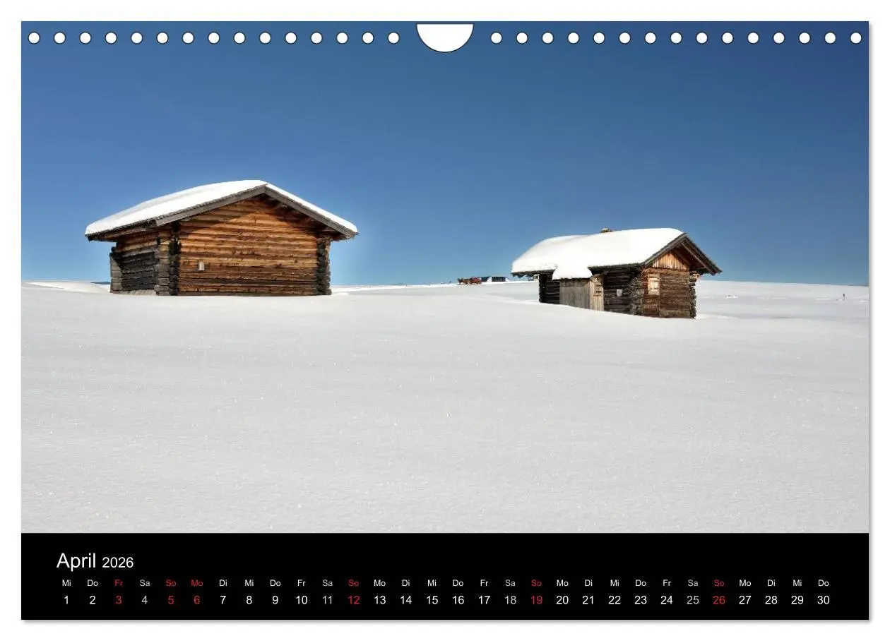 Bild: 9783516141429 | Die Seiser Alm im Winter (Wandkalender 2026 DIN A4 quer), CALVENDO...