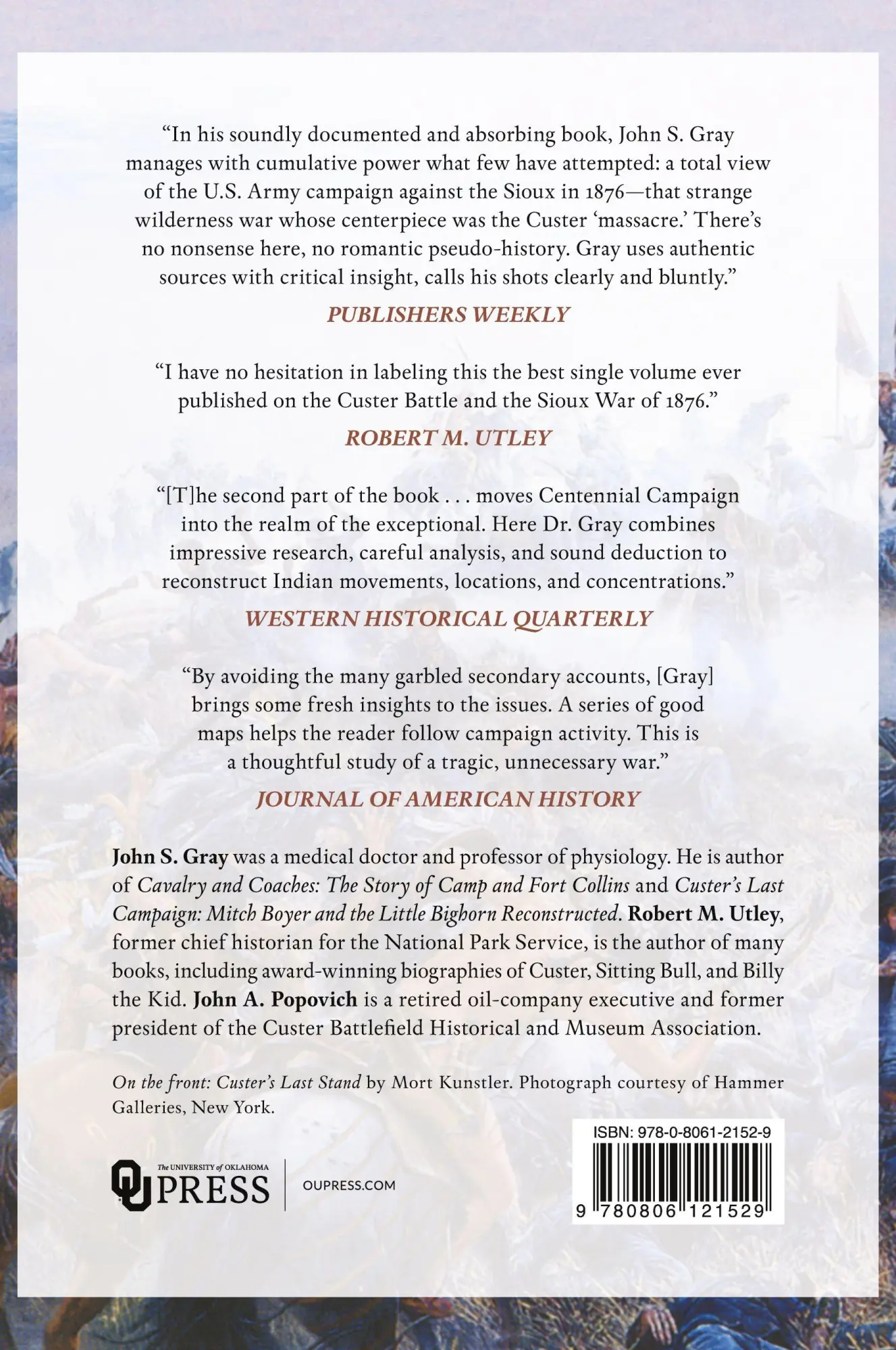 Rückseite: 9780806121529 | Centennial Campaign | The Sioux War of 1876 | John S. Gray | Buch