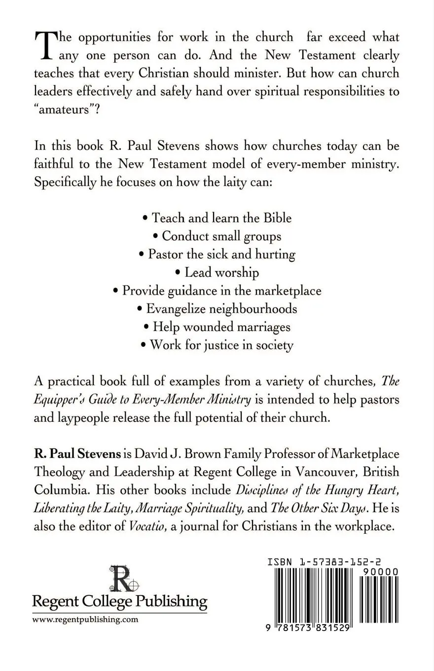 Rückseite: 9781573831529 | The Equipper's Guide to Every-Member Ministry | R. Paul Stevens | Buch