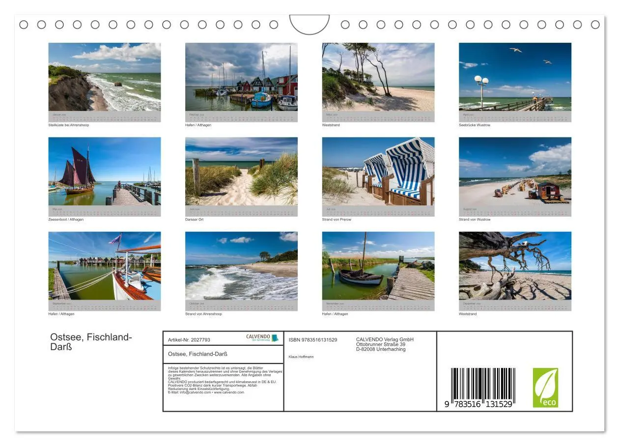 Bild: 9783516131529 | Ostsee, Fischland-Darß (Wandkalender 2026 DIN A4 quer), CALVENDO...